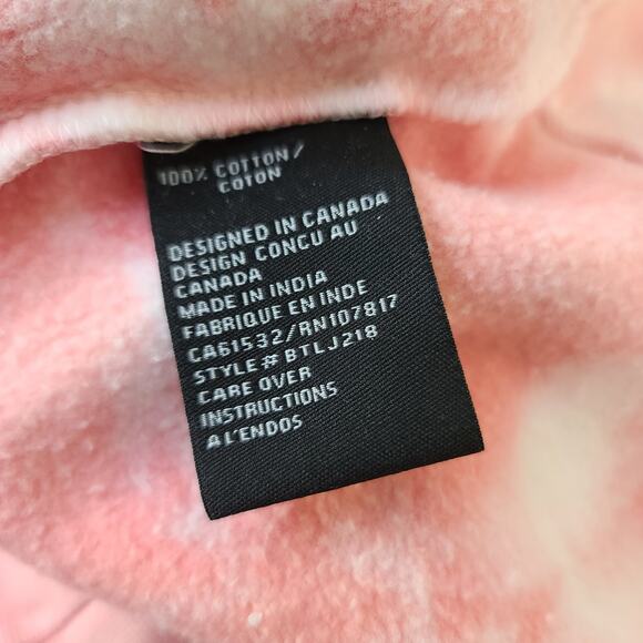 Brunette x Juicy Couture Womens Pink White Tie Dye Sweatshirt Crown Size XS/S - Picture 6 of 8